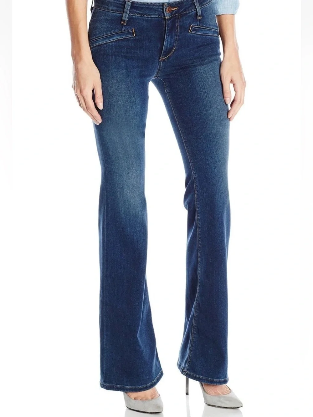 Joe's Jeans Deep Blue flawless the mustang Flared Wide-Leg Jeans size 28.